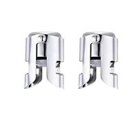 2 Pcs Silver Stainless Champagne Stopper, Steel Vacuum Sealed Wine Sparkling Bottle Closure Sealer,Reusable Bottle Sealer for Fresh Sparkling Wine