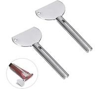2 Pcs Silver Tube Squeezer Keys Salon Toothpaste Tube Squeezers, Stainless Steels Metal Tube Squeezer, Bathroom Safety Aids Accessories