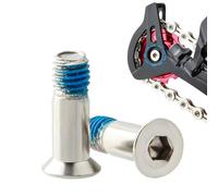 2 Pcs Silver Wheel Pulley Bolt, Rear Derailleur Pulley Bolt Anti Screws Fasteners for Road Bike Replacement Derailleurs Parts