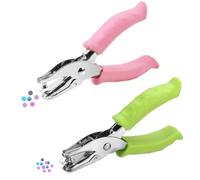 2 PCS Single Hole Punch 3MM/6MM Mini Hole Punches Handheld Paper Puncher with Soft Grip for Crafting DIY Greeting Cards Scrapbook Ticket Tags