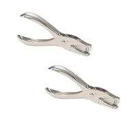 2 Pcs Single Hole Punch for Crafts Set,Metal Paper Puncher, Heavy Duty Puncher Paper, Small Hole Punch, Little Single Hole Punch for Crafts Paper Scrapbooking Card Tags 6mm+3mm (Silver)