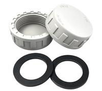 2 Pcs Sink Blanking Cap, Water Pipe Blanking Caps, Nlsqw Blan-King Cap for Washing Machine, with Female Thread and Washer, for Washing Machine, Appliance, Leak-Proof Drain Seal
