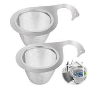 2 PCS Sink Filter Basket, Stainless Steel Sink Filter Basket Multifunctional Corner Kitchen Sink Strainer for Filter Kitchen Sink Waste Wash Vegetables Fruits