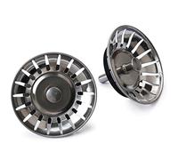 2 Pcs Sink Strainer Plug Kitchen Drain Stoppers Stainless Steel Sink Plug Replacement with 18 Holes Plug Sink Stopper Waterproof Sink Basket Diameter 78mm Food Hair Catcher Filter for Kitchen Bathroom