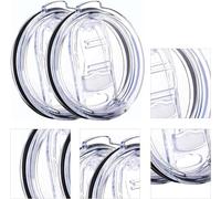 2 Pcs Skinny Tumbler Lids, for Replacement Stainless Steel Lid, Cup Mouth Compatible With, and More Glass Tumbler Cups Cap, Spill Proof Splash Resistant Silicone Sliding Covers, Travel Cup 20 Oz