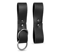 2 Pcs Skirt Hikes Mug Holder Renaissance Belt Accessories Mug Tankard Strap for Medieval Viking Cosplay Costumes (Black)