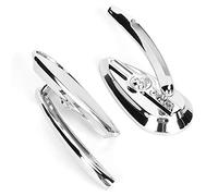 2 Pcs Skull Teardrop Rearview Mirrors, Universal 8mm/10mm Chrome Handlebar Reflectors