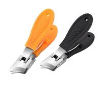 2 PCS Slanted Nail Clippers - Heavy Duty Toenail Clippers for Thick Nails, Precision Stainless Steel Nail Cutter Set for Seniors, Men & Women - Ergonomic, Sharp, Anti-Slip Grip