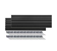 2 PCS Slatwall Panels Organizer with 50 Hooks, Interlocking Slat Wall Paneling for Display Storage, Garage Kitchen Workshop Retail Store Wall Mounted PVC Wall Rack