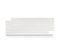 2 PCS Slatwall Panels Organizer with 50 Hooks, Interlocking Slat Wall Paneling for Display Storage, Garage Kitchen Workshop Retail Store Wall Mounted PVC Wall Rack
