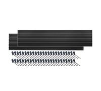 2 PCS Slatwall Panels Organizer with 50 Hooks, Interlocking Slat Wall Paneling for Display Storage, Garage Kitchen Workshop Retail Store Wall Mounted PVC Wall Rack