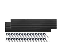 2 PCS Slatwall Panels Organizer with 50 Hooks, Interlocking Slat Wall Paneling for Display Storage, Garage Kitchen Workshop Retail Store Wall Mounted PVC Wall Rack