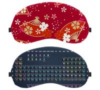 2 PCS Sleep Eye Mask for Side Sleeper, Sleeping Mask, Light Blocking Eye Mask, Periodic Table of Elements Soft Eye Shade Cover for Travel, Nap, Plane