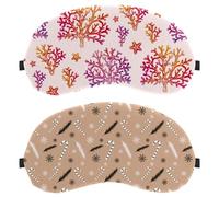 2 PCS Sleep Eye Mask for Side Sleeper, Sleeping Mask, Winter Cane Snowflake Light Blocking Eye Mask, Soft Eye Shade Cover for Travel, Nap, Plane