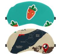 2 PCS Sleep Mask Cover Israel Map and Gaza Strip Country Location, Eye Mask for Men Women, Breathable Sleeping Eye Masks, Zero Eye Pressure for Sleeping