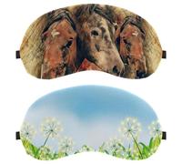 2 PCS Sleep Mask Cover The Growing Weeds Dandelion Under The Blue Sky, Eye Mask for Men Women, Breathable Sleeping Eye Masks, Zero Eye Pressure for Sleeping