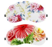 2 PCS Sleep Mask, Eye Mask for Men Women, Flower Bush No Pressure Night Eye Cover, Breathable Sleeping Eye Mask, Light Blocking