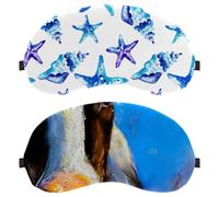 2 PCS Sleep Mask, Eye Mask for Men Women, No Pressure Night Eye Cover, Cute Funny Cow Oil Painting Farm Animal Breathable Sleeping Eye Mask, Light Blocking