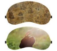 2 PCS Sleep Mask, Eye Mask for Men Women, Stroking Dog Head in Sunlight No Pressure Night Eye Cover, Breathable Sleeping Eye Mask, Light Blocking
