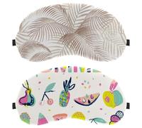2 PCS Sleep Mask, Eye Mask for Men Women, Summer Pineapple is Beautiful No Pressure Night Eye Cover, Breathable Sleeping Eye Mask, Light Blocking