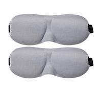 2 Pcs Sleep Mask,Eye Mask,Ultra Soft Skin-Friendly Silk Sleeping Eye Mask with Adjustable Strap for Men,Women and Kids for Valentine's Gift, Men & Women Night Sleeping, Travel, Nap Grey