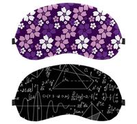 2 PCS Sleep Mask Mathematical Equation, Eye Mask for Men Women, No Pressure Night Eye Cover, Breathable Sleeping Eye Mask, Light Blocking