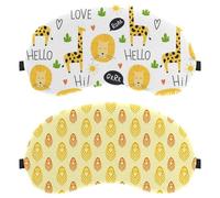 2 PCS Sleep Mask Simple Peacock Pattern, Eye Mask for Men Women, No Pressure Night Eye Cover, Breathable Sleeping Eye Mask, Light Blocking