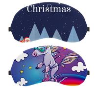 2 PCS Sleep Mask, Unicorn Star Safin Light Blocking Sleeping Eye Mask for Women Men, Night Blindfold, Breathable Eye Mask Cover