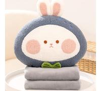 2 Pcs Sleeping Cuddle Plushies with Blanket, Soft Kawaii Pillow Plush Toy, Cute Animal Stuffed Hugging Pillow Toy for Sofa, Bedroom, Office, Room Decor & Plushie Gifts for Kids Girls Adults (Style 3)