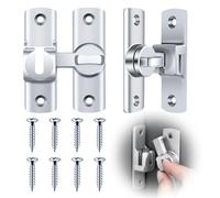 2 Pcs Sliding Door Latches for Internal Doors, 180 Degree/90 Degree Flip Sliding Barn Door Lock, Gate Latches Snap Latch for Bathroom Bedroom Barndoor Garage Garden Gate Window