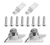 2 Pcs Sliding Window Lock Buckle with Key, Zinc Alloy Security Latch | Enamel Finish, Non-rattle Fit, for Horizontal Tracks and Patio Doors, Burglary Deterrence, Easy Weekend Install