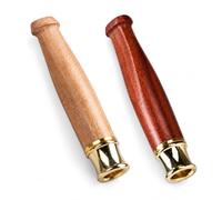 2 Pcs Slim Cigarette Holder, Roll Ups Slim Filter Tips, Handmade Ciggarette Holder Removable Easy Cleaning Holders, Cigarette Holders for Men and Women, Portable (Light brown, Black)