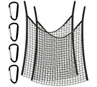 2 Pcs Slow Feed Hay Net with Small Holes Polyester Hay Bag Wear Resistant Feed Bag Weather Resistant Nets for Horses Easy to Hang for Horses Black