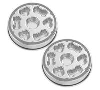 2 Pcs Slow Feeder Dog Bowl Non Slip Silicone Base Round Stainless Steel Pet Feeder for Fast Eater Slow Down Eating Speed