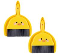 2 Pcs Small Dustpan Broom Set Cute Table Crumb Sweeper Broom Mini Dust Pan with Brush Set for Home Car Camping Kitchen Table
