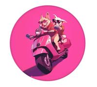 2 PCS Small Gaming Mouse Pad - Cool French Bulldog No.149 Round Rubber Base Desk Mat, Desk Pad with Stitched Edges, Mousepad for Laptop, PC Keyboard Mouse Mat for Work Game Office 7.9 in