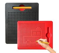 2 Pcs Small Magnetic Steel Ball Drawing Board with Pen - Magnetic Doodle Board Tablet for Educational Fidget Gifts