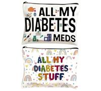 2 Pcs Small Medical Bag, Medicine Bags for Travelling, Storage Bag, Black and Colored Letter Design, Medication Bag Suitable for Storage Solutions for Travel and Home Use