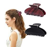 2 Pcs Small Medium Hair Claw Clips for Women Acetate Claw Hair Clips for Thin Fine Thick Hair