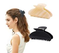 2 Pcs Small Medium Hair Claw Clips for Women Acetate Claw Hair Clips for Thin Fine Thick Hair