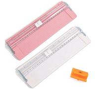 2 PCS Small Paper Trimmer, Portable Paper Cutter for Label, A4 A5, Origami, Card, Photo, Coupon, Scrapbook, Cardstock, Laminated Paper, and Craft Project