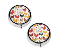 2 pcs Small Pill Box Case 3 Compartments Portable for Pocket Pouch Purse Personal Mini Pill Organizers Container Holder to Hold Vitamins Medication Fish Oil Supplements