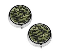 2 pcs Small Pill Box Case 3 Compartments Portable for Pocket Pouch Purse Personal Mini Pill Organizers Container Holder to Hold Vitamins Medication Fish Oil Supplements