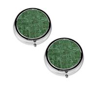 2 pcs Small Pill Box Case 3 Compartments Portable for Pocket Pouch Purse Personal Mini Pill Organizers Container Holder to Hold Vitamins Medication Fish Oil Supplements