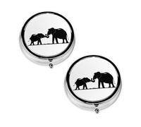 2 pcs Small Pill Box Case 3 Compartments Portable for Pocket Pouch Purse Personal Mini Pill Organizers Container Holder to Hold Vitamins Medication Fish Oil Supplements