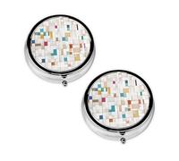 2 pcs Small Pill Box Case 3 Compartments Portable for Pocket Pouch Purse Personal Mini Pill Organizers Container Holder to Hold Vitamins Medication Fish Oil Supplements