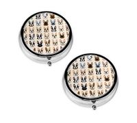 2 pcs Small Pill Box Case 3 Compartments Portable for Pocket Pouch Purse Personal Mini Pill Organizers Container Holder to Hold Vitamins Medication Fish Oil Supplements