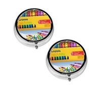 2 pcs Small Pill Box Case 3 Compartments Portable for Pocket Pouch Purse Personal Mini Pill Organizers Container Holder to Hold Vitamins Medication Fish Oil Supplements