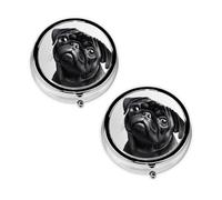 2 pcs Small Pill Box Case 3 Compartments Portable for Pocket Pouch Purse Personal Mini Pill Organizers Container Holder to Hold Vitamins Medication Fish Oil Supplements