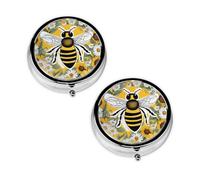 2 pcs Small Pill Box Case 3 Compartments Portable for Pocket Pouch Purse Personal Mini Pill Organizers Container Holder to Hold Vitamins Medication Fish Oil Supplements